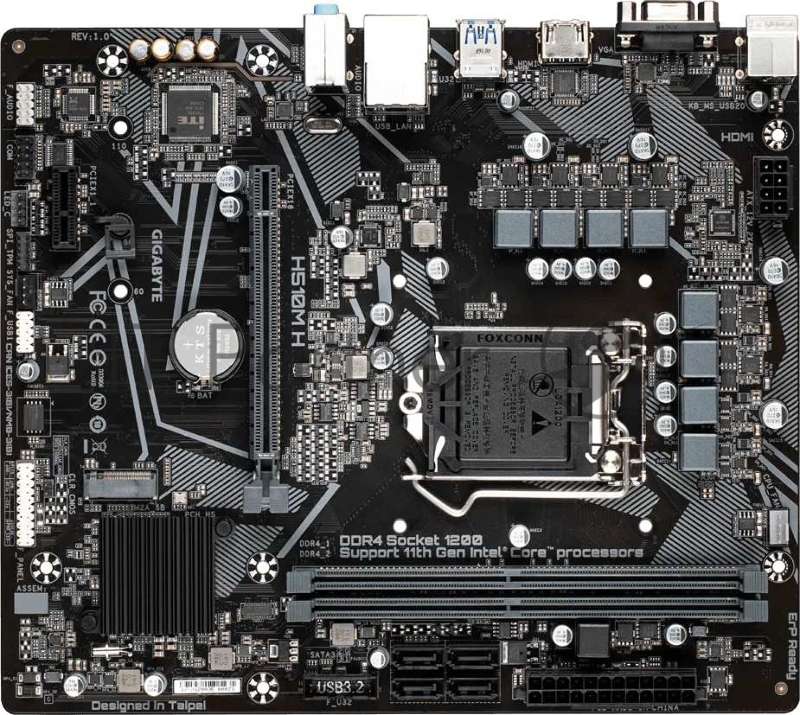 Материнская плата Gigabyte H510M H (V1.7)/(V1.5) Soc-1200 2xDDR4 mATX AC`97 8ch(7.1) GbLAN+VGA+HDMI
