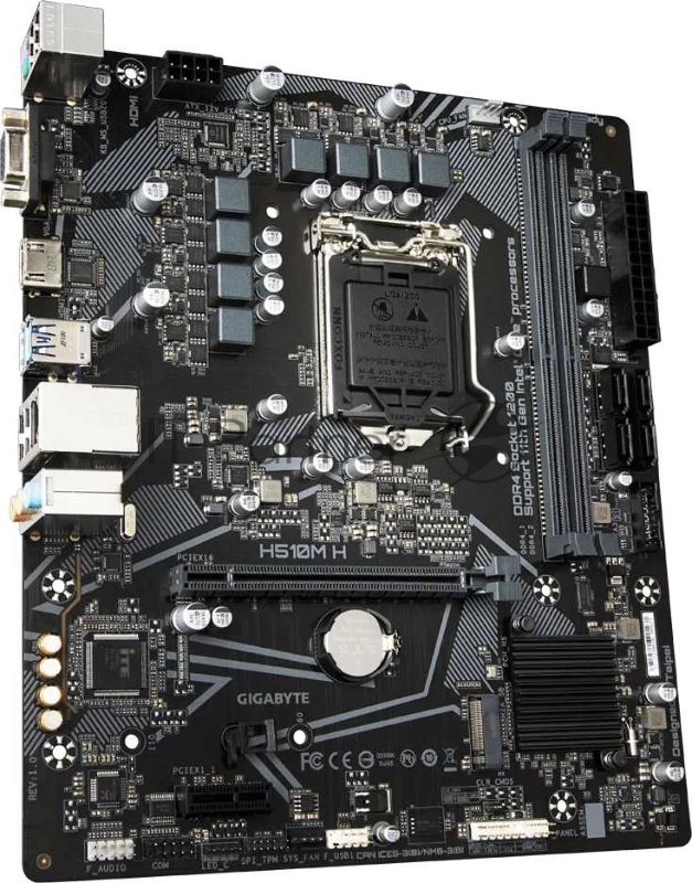 Материнская плата Gigabyte H510M H (V1.7)/(V1.5) Soc-1200 2xDDR4 mATX AC`97 8ch(7.1) GbLAN+VGA+HDMI
