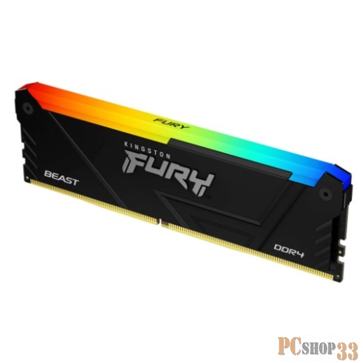 Оперативная память Kingston 8GB DDR4 3200MHz DIMM FURY Beast Black RGB XMP KF432C16BB2A/8 CL16 1.35V 288-pin Non-ECC