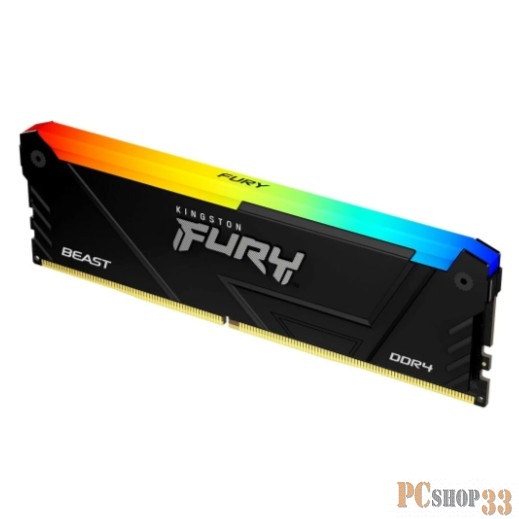 Оперативная память Kingston 16GB DDR4 2666MHz DIMM FURY Beast Black RGB PnP KF426C16BB2A/16 CL16, 1.2V 288-pin Non-ECC