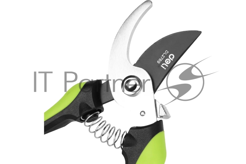 Секатор садовый Deli DL2789 лезвия с тефлоновым покрытием, длина 200мм, макс. диаметр резки 15мм, сталь SK5