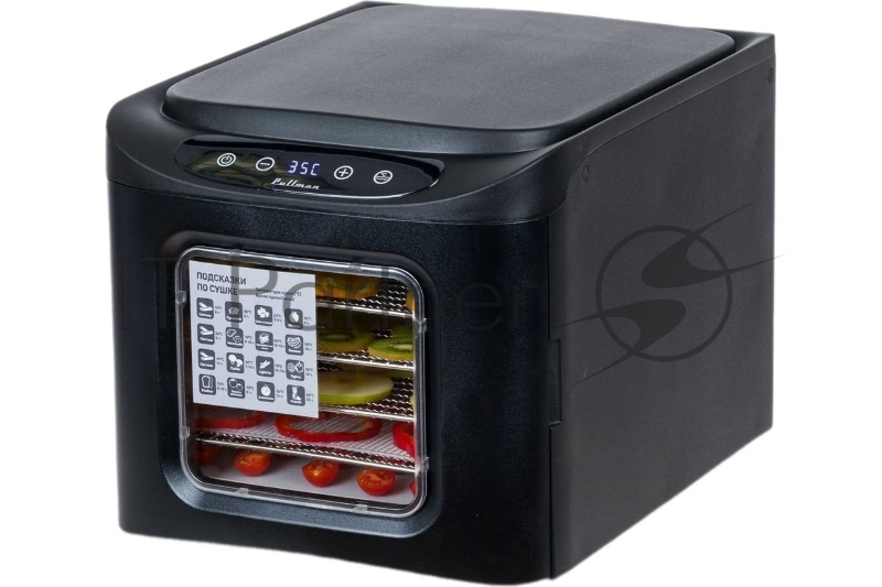 Сушилка для овощей и фруктов Pullman PL-1104, 6 уровней, 12 поддонов, 500 Вт, книга рецептов в подарок