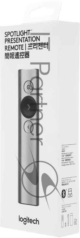 Презентер Logitech Spotlight Radio USB (30м) серый