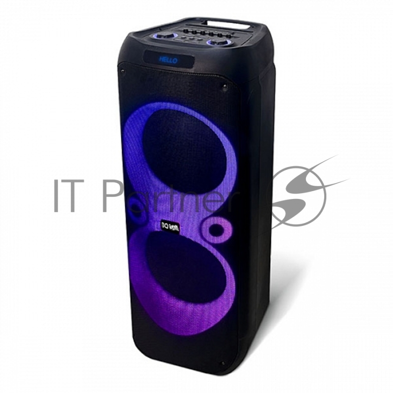 Портативная акустика BQ PBS3001 Black. Мощность(RMS) 120 Вт/Версия Bluetoоth 5,0 BDR+EDR/ Eмкость батареи 12 В, 12000мАч/FM-Стерео/FM-Радио/3 динамика/Микрофон/ AUX/ Параметры электропитания 220-240 В,50-60 Гц/Класс защиты от поражения электрическим