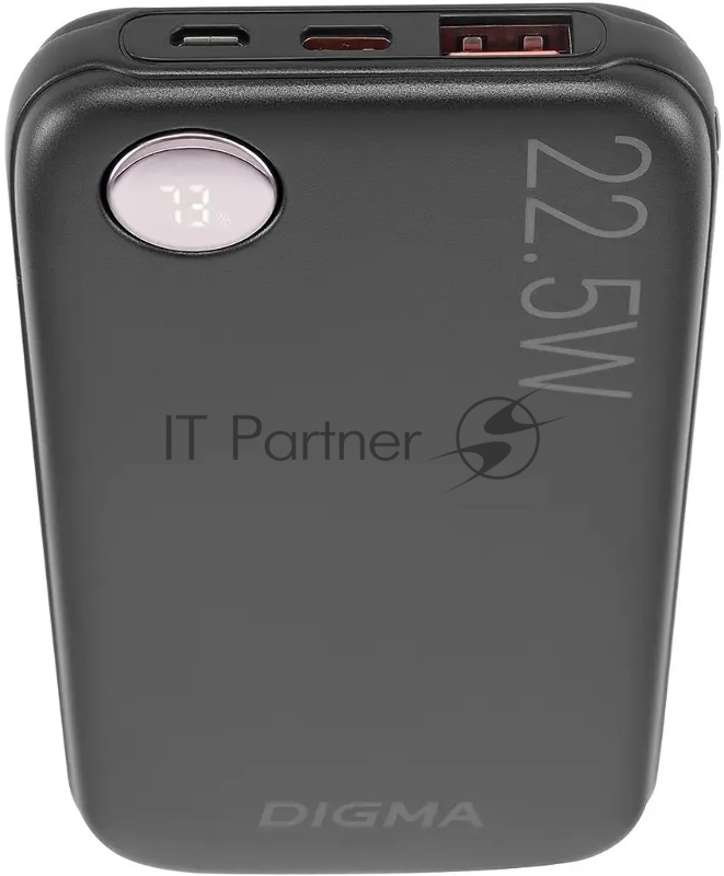 Мобильный аккумулятор Digma DGPF10B 10000mAh QC3.0/PD3.0 22.5W 3A USB-A/USB-C черный (DGPF10B22PBK)