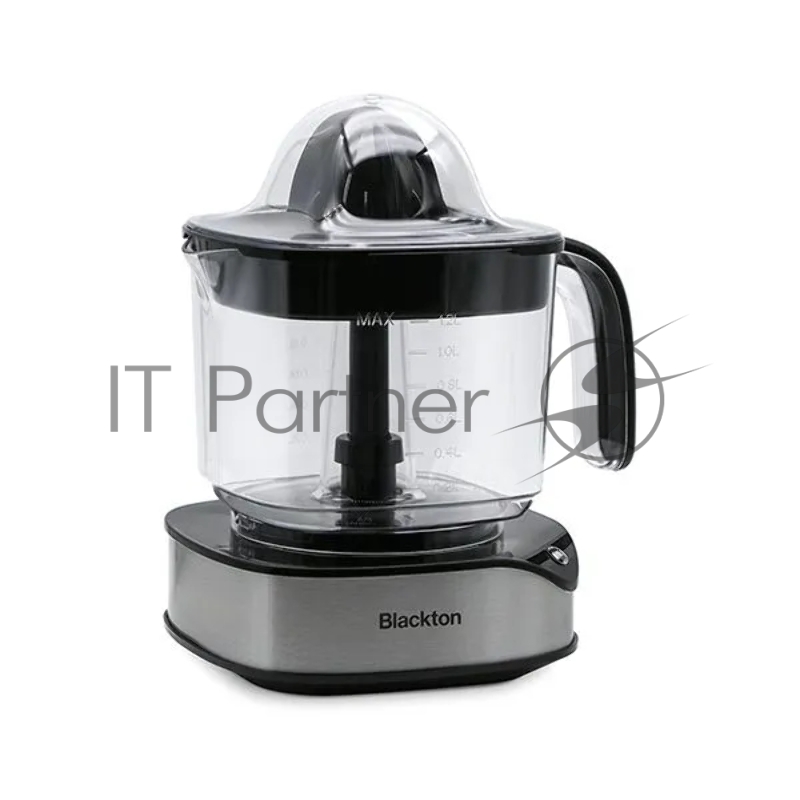 Соковыжималка Blackton Bt J1113 Black-Steel, Мощность 40 Вт, Объем кувшина 1.2 л, AC мотор, 2 сменные насадкию, Индикатор уровня сока , Прорезиненные ножки, Длина шнура электропитания 1 м, Напряжение 220-240 В, 50/60 Гц