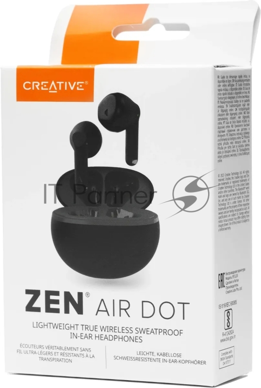 Гарнитура вкладыши Creative ZEN Air Dot черный беспроводные bluetooth в ушной раковине (51EF1120AA000)