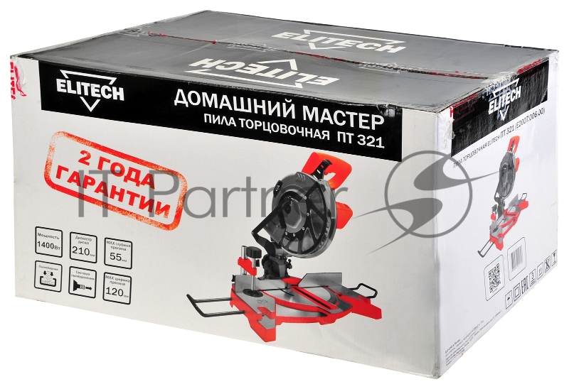 Торцовочная пила Elitech ПТ 321 1400Вт 5000об/мин d=210мм