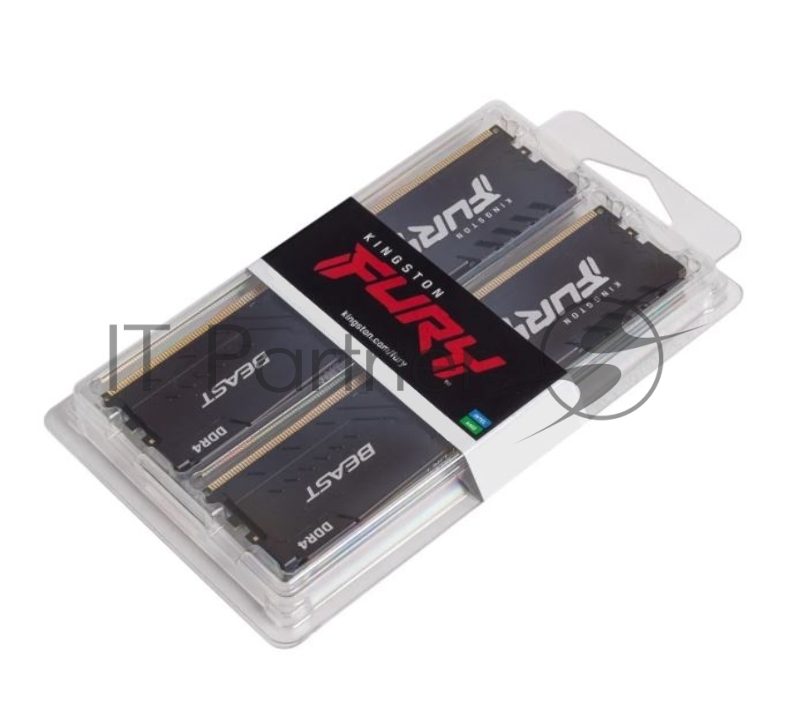 Оперативная память Kingston 32GB 3600MHz DDR4 CL18 DIMM (Kit of 2) FURY Beast Black