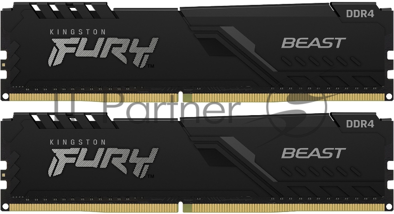 Оперативная память Kingston 32GB 3600MHz DDR4 CL18 DIMM (Kit of 2) FURY Beast Black