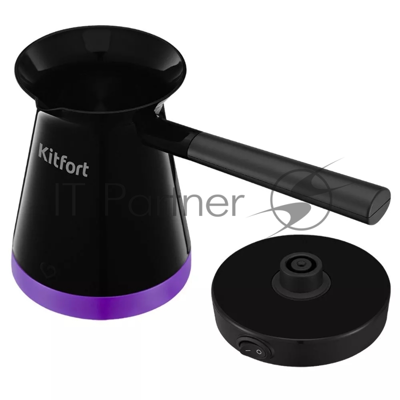 Кофеварка Электрическая турка Kitfort КТ-7184 1000Вт черный/фиолетовый