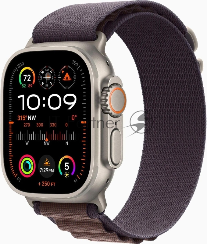 Смарт-часы Apple Watch Ultra 2 A2986 49мм OLED корп.титан Alpine loop рем.индиго разм.брасл.:130-160мм (MRER3LL/A)