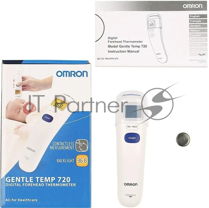 Термометр инфракрасный Omron MC-720-E белый