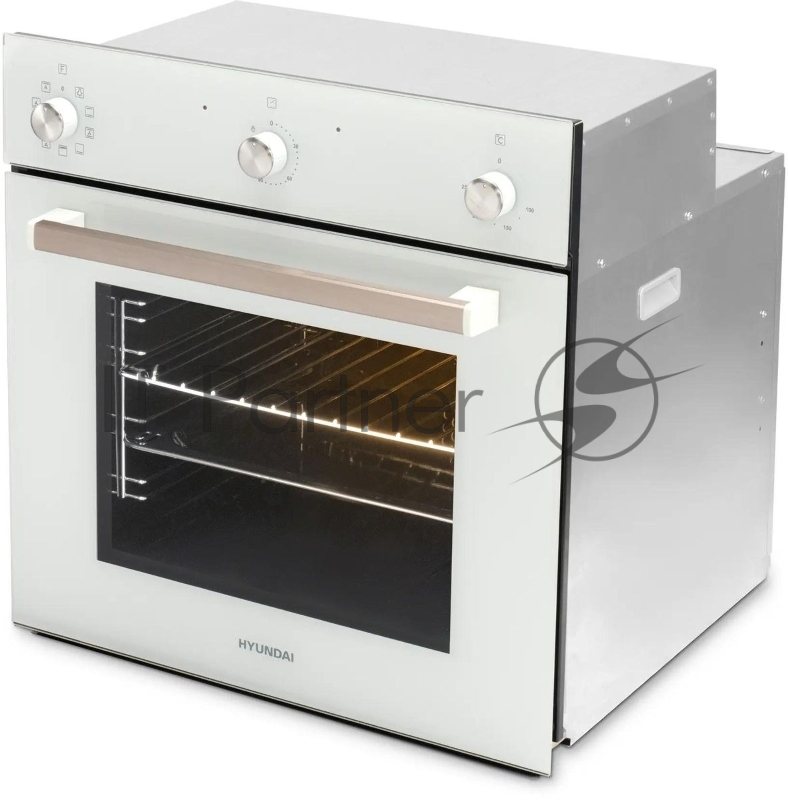 Духовой шкаф Электрический Hyundai 6009.03 WG белый стекло
