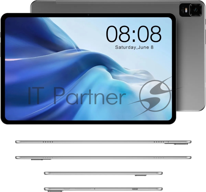 Планшет Teclast T50 Tiger T616 (2.0) 8C RAM8Gb ROM256Gb 11 IPS 2000x1200 3G 4G Android 11 серебристый 20Mpix 8Mpix BT GPS WiFi Touch microSD 1Tb 7500mAh 10hr
