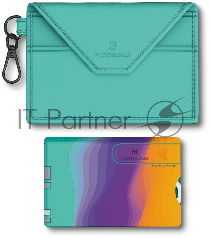 Швейцарская карта Victorinox Swiss Card Classic Sydney Style (0.7100.E222) бирюзовый коробка подарочная