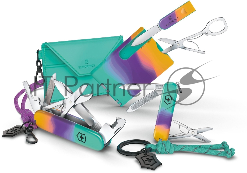 Швейцарская карта Victorinox Swiss Card Classic Sydney Style (0.7100.E222) бирюзовый коробка подарочная