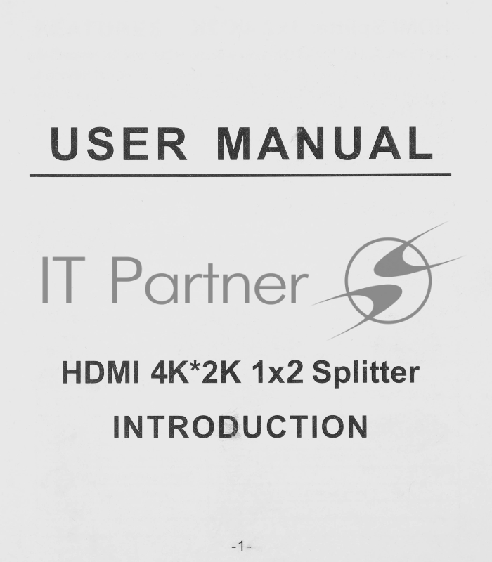 Сплиттер аудио-видео Premier 5-872-2 HDMI (f)/2хHDMI (f) черный