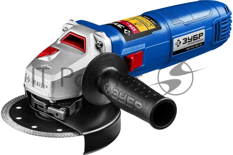 Углошлифовальная машина Зубр УШМ-П125-1500 ПСТ 1500Вт 9500об/мин рез.шпин.:M14 d=125мм