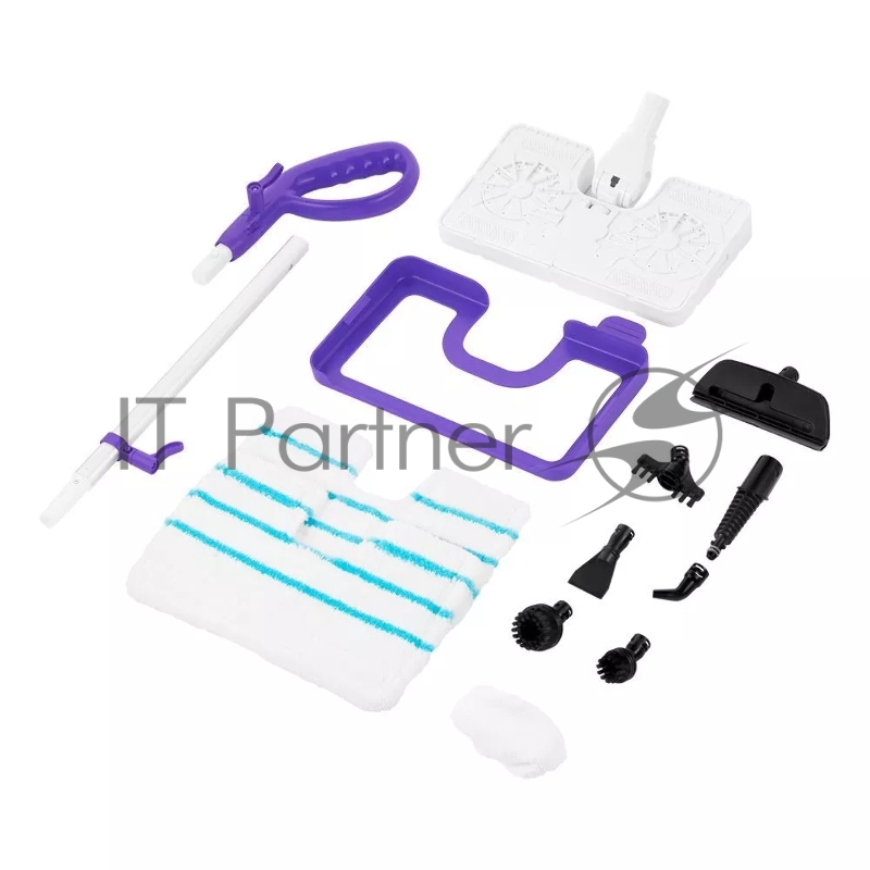 Швабра паровая Kitfort КТ-1050 1500Вт белый/фиолетовый