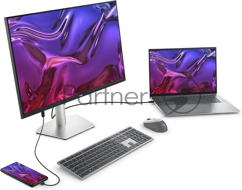 Монитор Dell 27 S2723HC серебристый/черный IPS LED 16:9 HDMI M/M матовая HAS Piv 300cd 178гр/178гр 1920x1080 75Hz FreeSync FHD USB