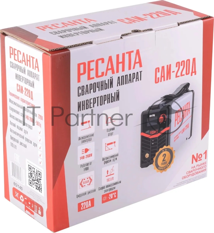 Сварочный аппарат Ресанта САИ-220Д инвертор ММА/TIG 7.8кВт