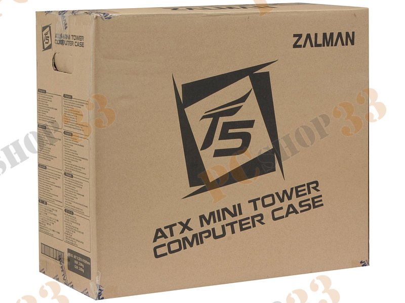 Корпус Minitower Zalman T5, mATX, черный (без БП)