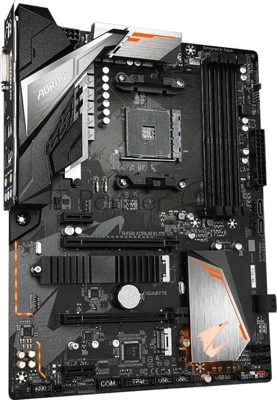 Материнская плата Gigabyte B450 AORUS ELITE V2 (V1.2) Soc-AM4 AMD B450 4xDDR4 ATX AC`97 8ch(7.1) GbLAN RAID+DVI+HDMI
