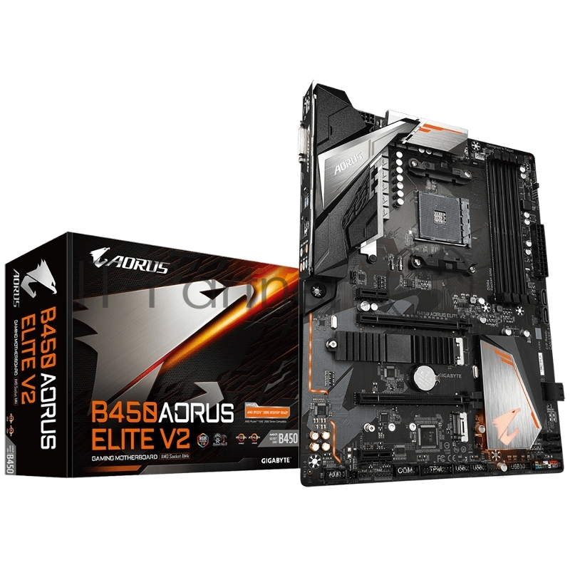 Материнская плата Gigabyte B450 AORUS ELITE V2 (V1.2) Soc-AM4 AMD B450 4xDDR4 ATX AC`97 8ch(7.1) GbLAN RAID+DVI+HDMI