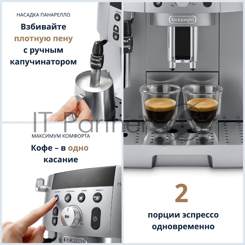 Кофемашина Delonghi Magnifica Smart ECAM250.31.SB 1450Вт серебристый