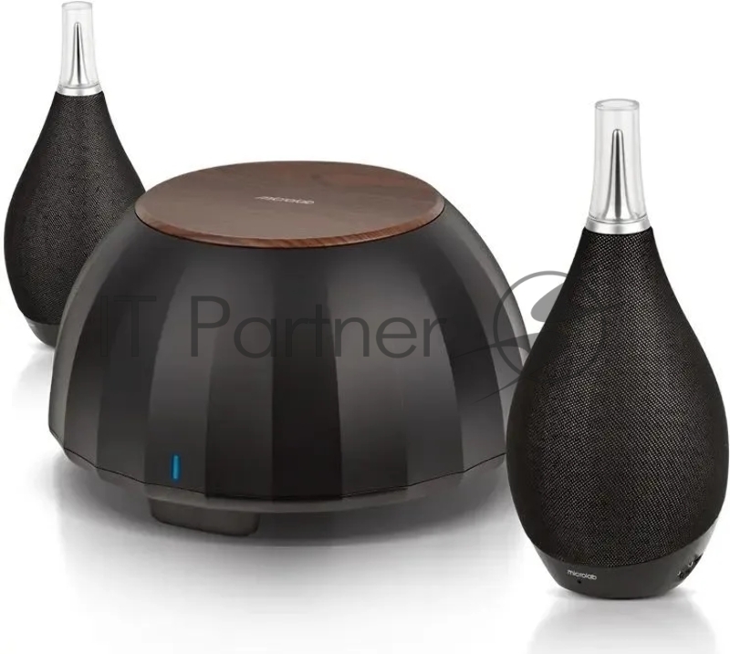 Колонки MICROLAB Icon черный {6 Вт * 2 + 24 Вт (THD=10%), Гармонические искажения: < 0,5% (1 Вт 1 кГц), Входная чувствительность: 800 мВ, Частотная характеристика: 50 Гц - 20 кГц,}