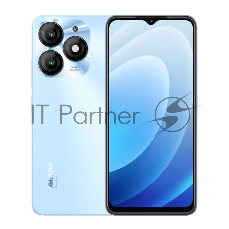 Смартфон Itel A665L A70 256Gb 4Gb голубой моноблок 3G 4G 2Sim 6.6 720x1612 Android 13 13Mpix 802.11 b/g/n GPS GSM900/1800 GSM1900 TouchSc FM microSDXC max2048Gb
