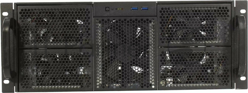 Корпус компьютерный Procase RE411-D0H17-FE-65 Корпус 4U server case,0x5.25+17HDD,черный,без блока питания,глубина 650мм,MB EATX 12x13, панель вентиляторов 3х120