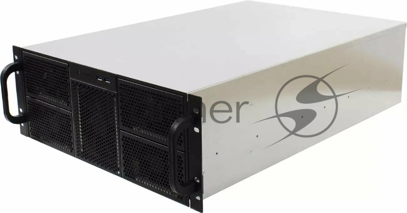 Корпус компьютерный Procase RE411-D0H17-FE-65 Корпус 4U server case,0x5.25+17HDD,черный,без блока питания,глубина 650мм,MB EATX 12x13, панель вентиляторов 3х120