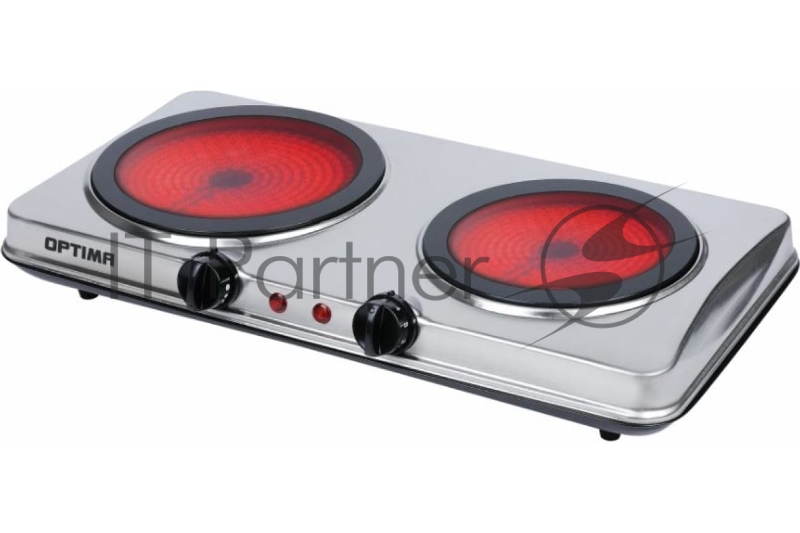 Плита электрическая инфракрасная OPTIMA OTC-221CS (2 стеклокерам.конфорки,индик.раб