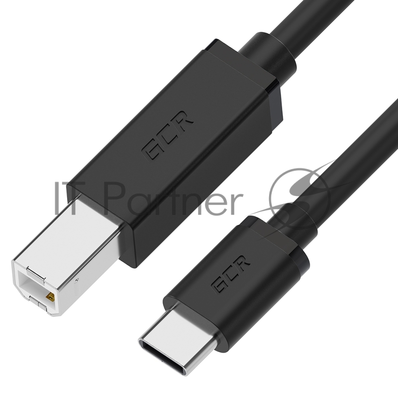 Кабель GCR 1.0m TypeC / USB 2.0 BM, черный, GCR-55251