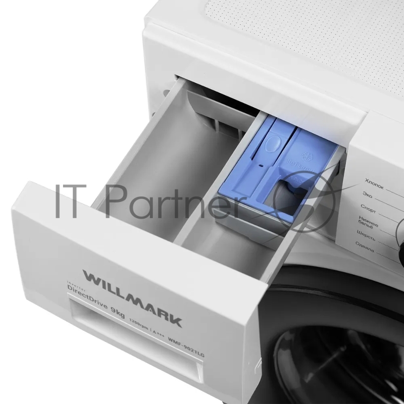 Стиральная машина WILLMARK WMF-9021LG (INVERTER DIRECT DRIVE 9кг/1200 об.,12 реж.,дисп,A+++, белая)