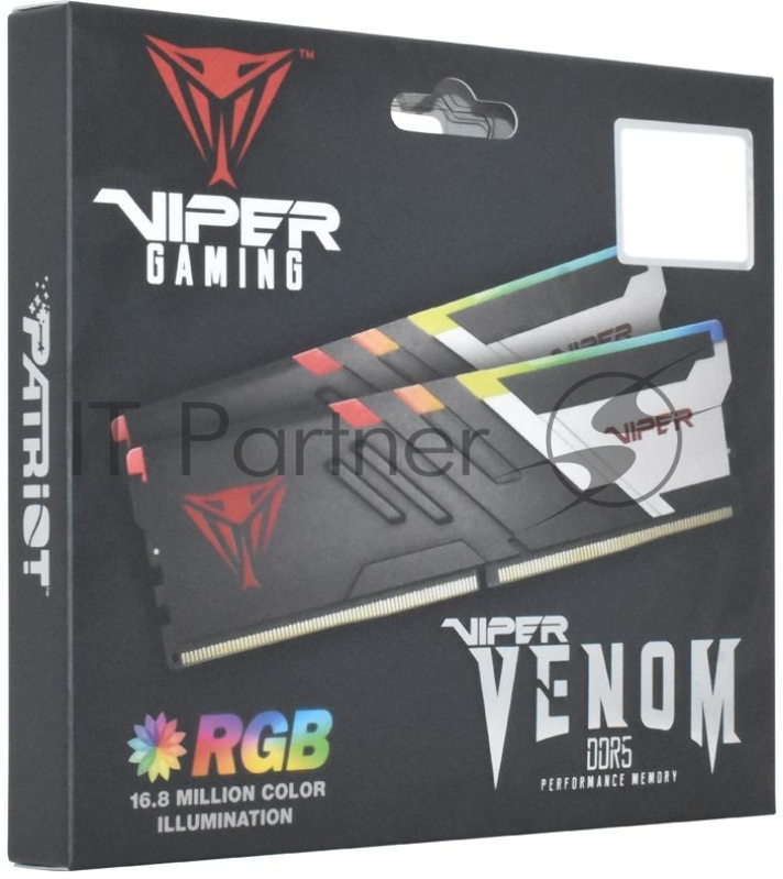 Память Patriot 64Gb DDR5 5600MHz PVVR564G560C40K Viper Venom RGB 2x32Gb RTL Gaming PC5-44800 CL40 DIMM 288-pin 1.35В