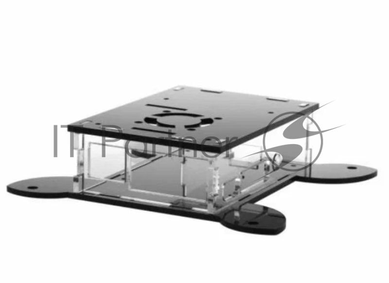 Корпус Qumo, VESA 100x100+вентилятор, Raspberry Pi 4 , акрил, black(RS043)