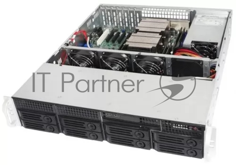 Серверный корпус 2U rackmount, 8+1 trays, 550W CRPS PSU(1+1) / 21 depth chassis / Supports ATX, Micro-ATX and Mini-ITX motherboards