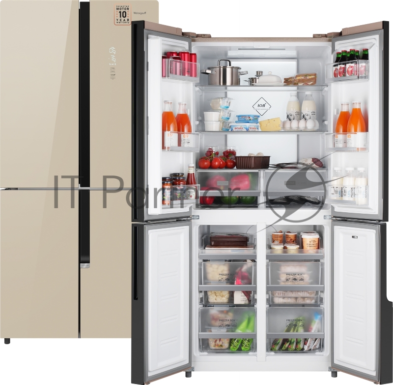 Холодильник Weissgauff WCD 450 BEG NoFrost Inverter