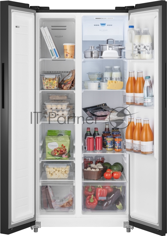 Холодильник Weissgauff WSBS 500 Inverter NoFrost Black