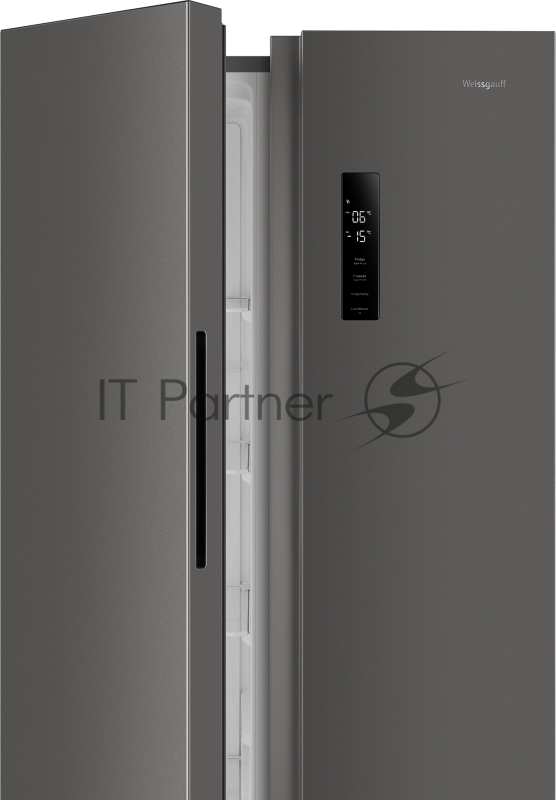 Холодильник Weissgauff WSBS 500 Inverter NoFrost Dark Grey