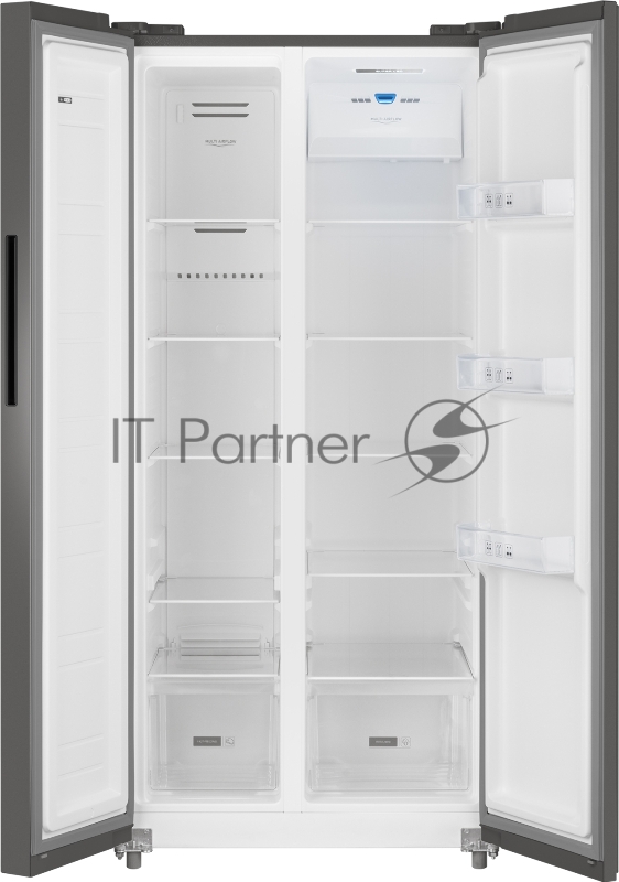 Холодильник Weissgauff WSBS 500 Inverter NoFrost Dark Grey