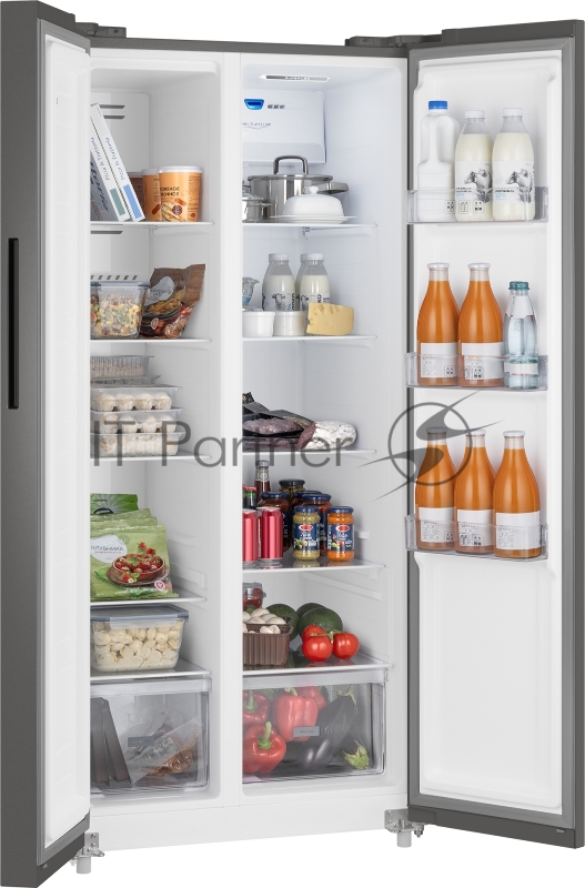 Холодильник Weissgauff WSBS 500 Inverter NoFrost Dark Grey