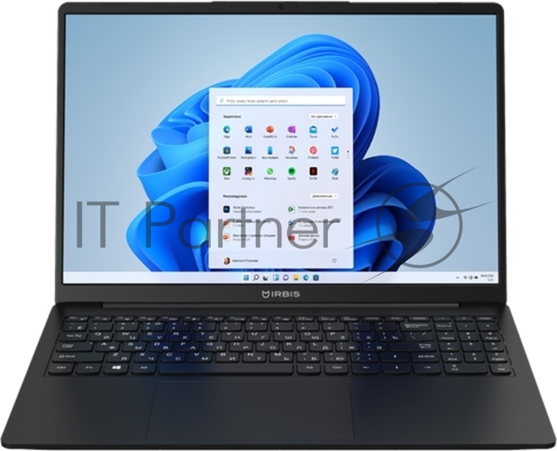 Ноутбук IRBIS 16NBC1501 15.9 WQXGA IPS/AMD Ryzen5 5500U/16Gb/512GB/Windows11/под клавиш/металл+пластик/черный/1