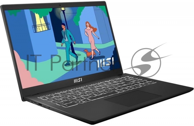 Ноутбук Modern 15 Core i7-1355U 15.6 FHD (1920*1080), 60Hz IPS Onboard DDR4 16GB Iris Xe Graphics 512GB SSD 3 cell (39.3Whr) 1.9kg backlight (White) Win11 Pro,1y Black,KB Eng/Rus