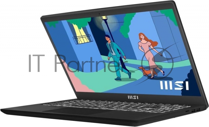 Ноутбук Modern 15 Core i7-1355U 15.6 FHD (1920*1080), 60Hz IPS Onboard DDR4 16GB Iris Xe Graphics 512GB SSD 3 cell (39.3Whr) 1.9kg backlight (White) Win11 Pro,1y Black,KB Eng/Rus