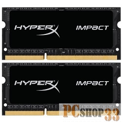 Модуль памяти Kingston DDR3 SODIMM 8GB Kit 2x4Gb HX316LS9IBK2/8 PC3-12800, 1600MHz, 1.35V, HyperX Impact Black Series