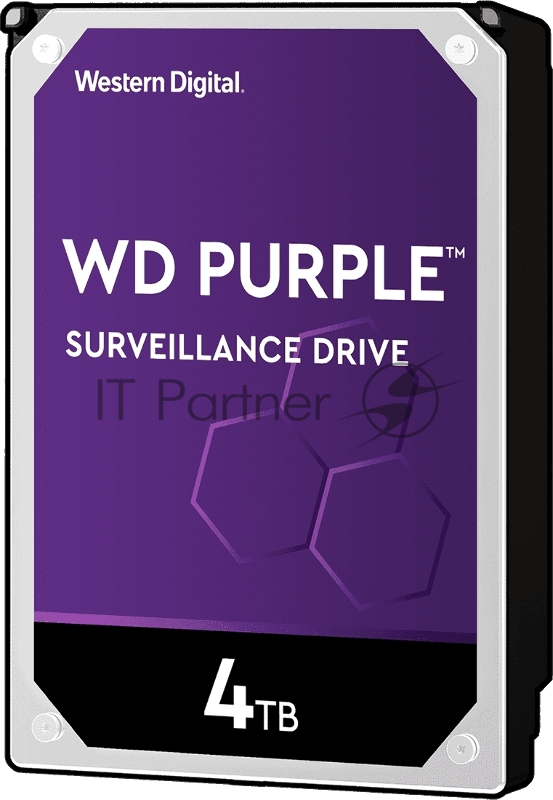 Жесткий диск Western Digital SATA-III 4Tb WD40PURZ Video Purple (5400rpm) 64Mb 3.5